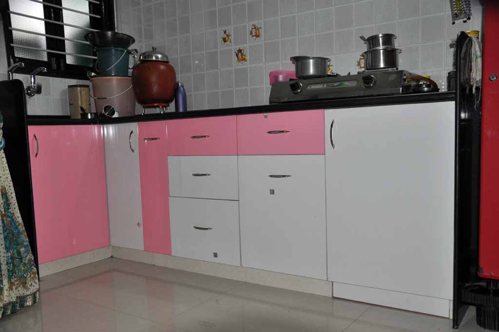 Modular Color Combination PVC Kitchen