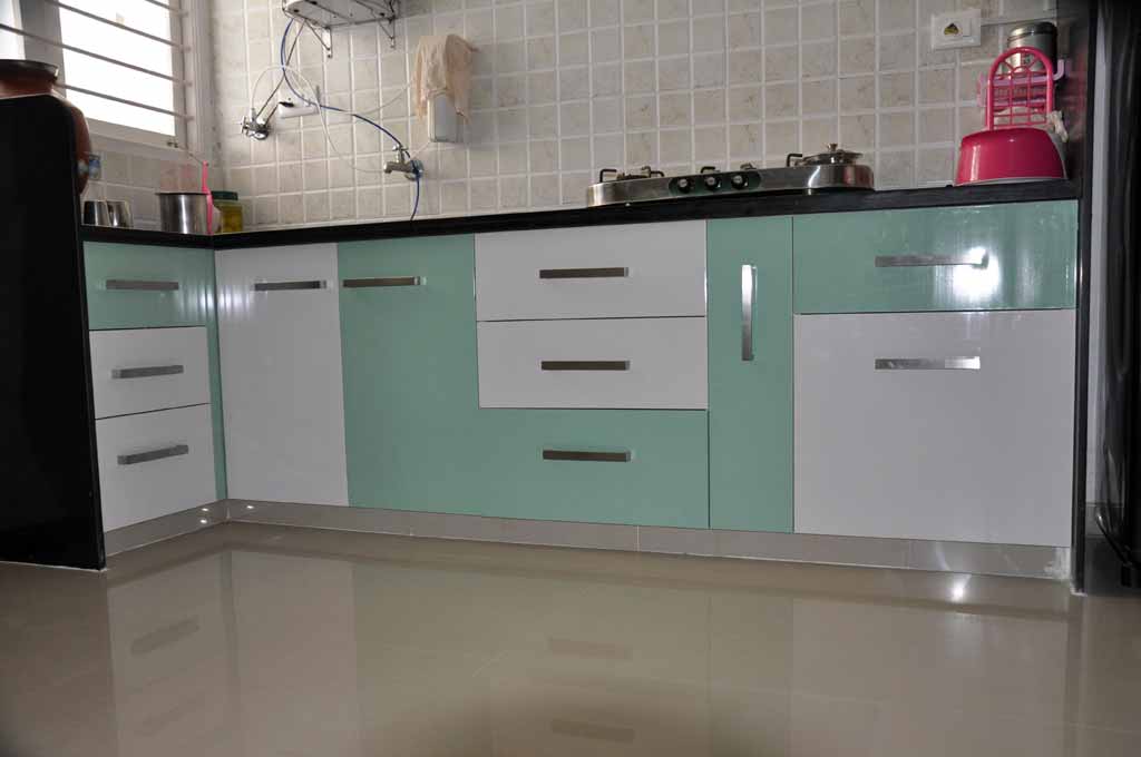 Modular Color Combination PVC Kitchen