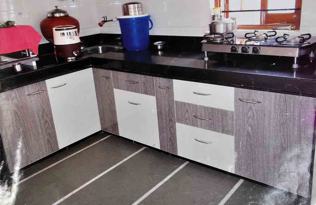 Modular Color Combination PVC Kitchen