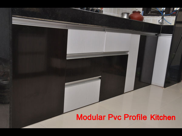 Modular Color Combination PVC Kitchen