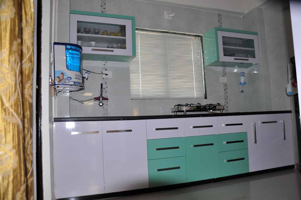 Modular Color Combination PVC Kitchen