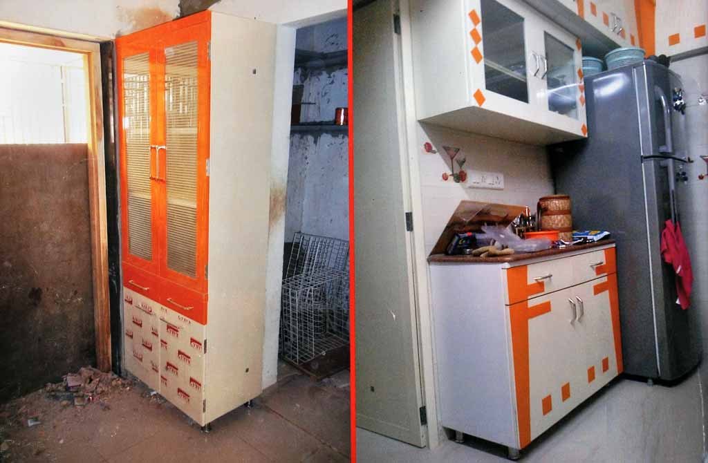 Modular Color Combination PVC Kitchen