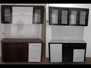 Modular Color Combination PVC Kitchen