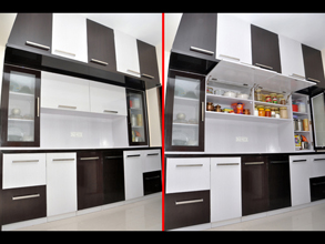 Modular Color Combination PVC Kitchen