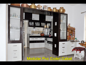 Modular Color Combination PVC Kitchen