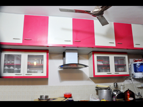 Modular Color Combination PVC Kitchen